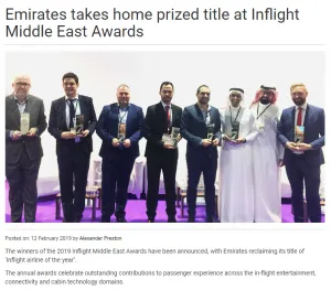 Photo of Inflight ME Award winners